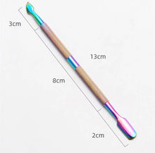 Load image into Gallery viewer, Cuticle Nipper and Pusher (Rainbow)
